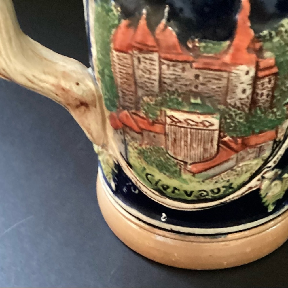 Lovely German Beer Stein - marked “Echferaab” and “Clervoux”, approx. 6-3/4” h.